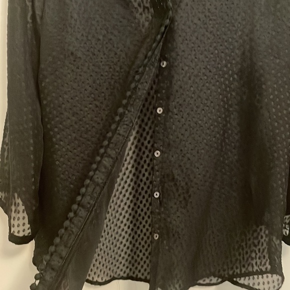 Skies Are Blue Sheer Blouse - Picture 5 of 9